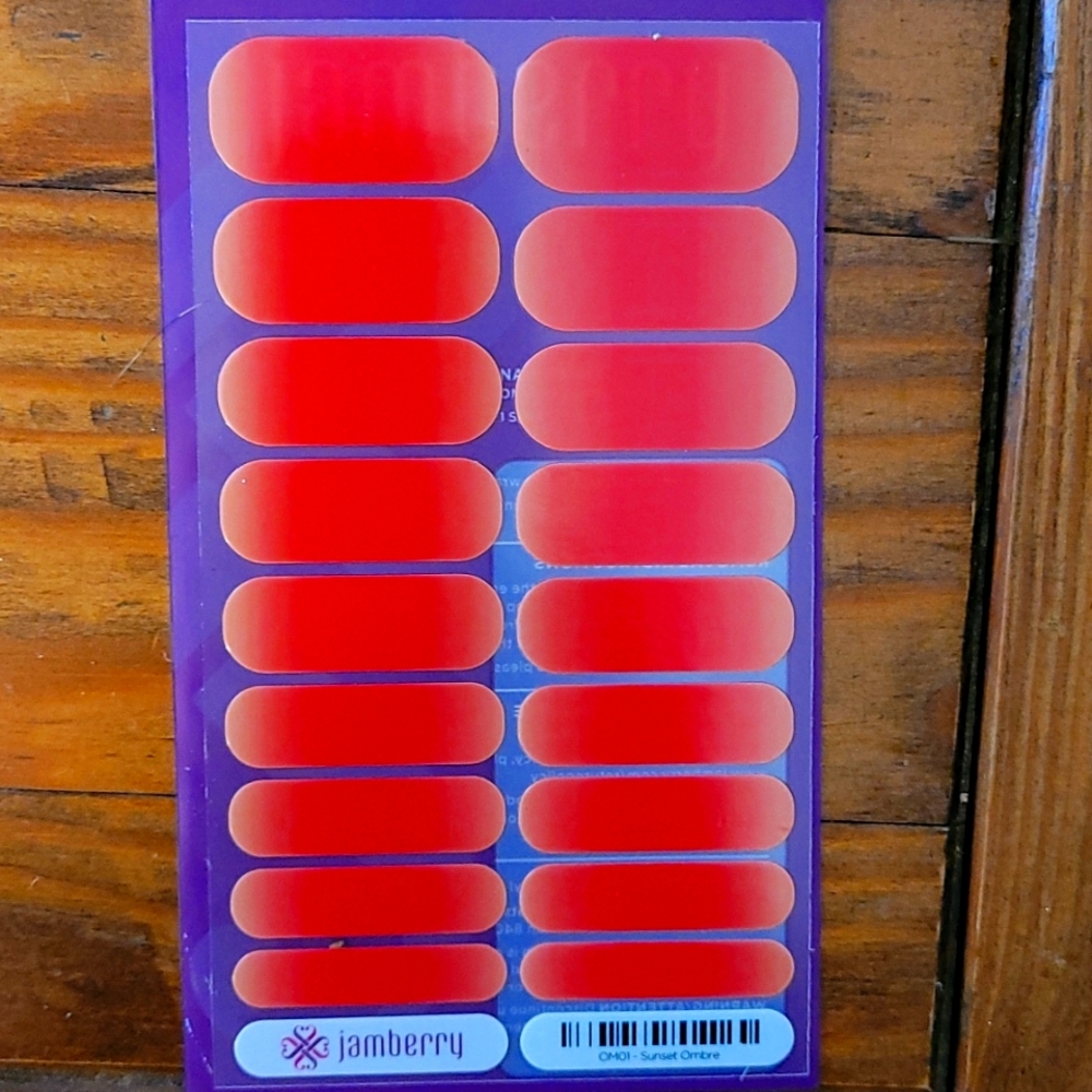 Jamberry "Sunset Ombre" Nail Wraps- Full Sheet